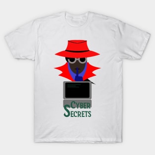 Lady Red (Cyber Secrets Afro): A Cybersecurity Design T-Shirt